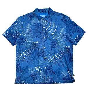 Tommy Bahama Luminescent Fronds Short Sleeve Silk Button-Up Shirt